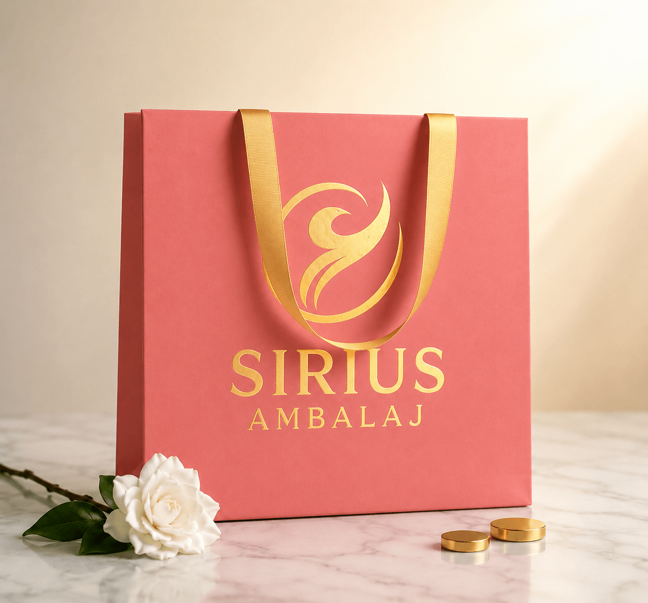 Sirius Ambalaj Rose Gold Alışveriş Çantası