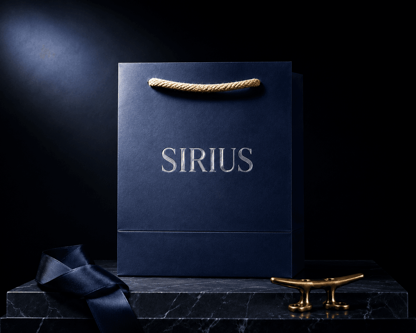 Sirius Ambalaj Lacivert Gümüş Yazılı Kuyumcu Çantası