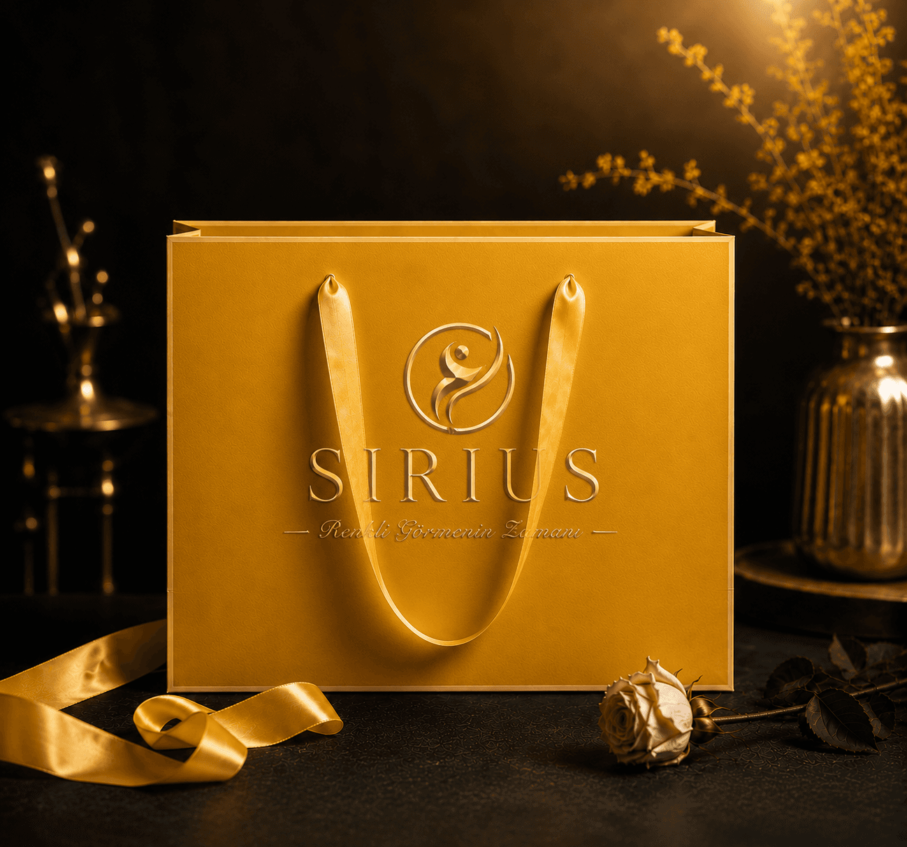 Sirius Ambalaj Altın Sarısı Ton Optik Çantası