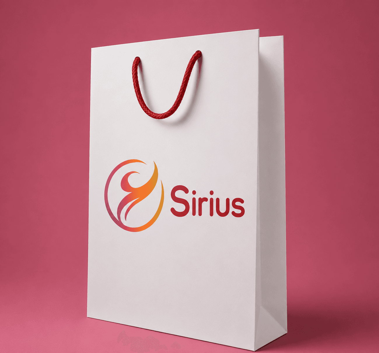 Sirius Ambalaj Beyaz Gradyan Logolu Fuar Çantası