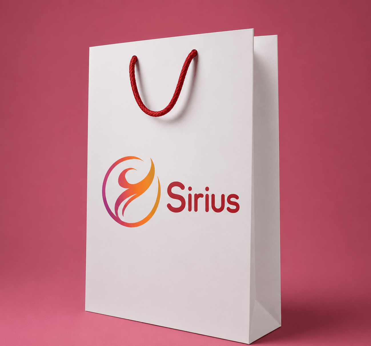 Sirius Ambalaj Beyaz Gradyan Logolu Fuar Çantası