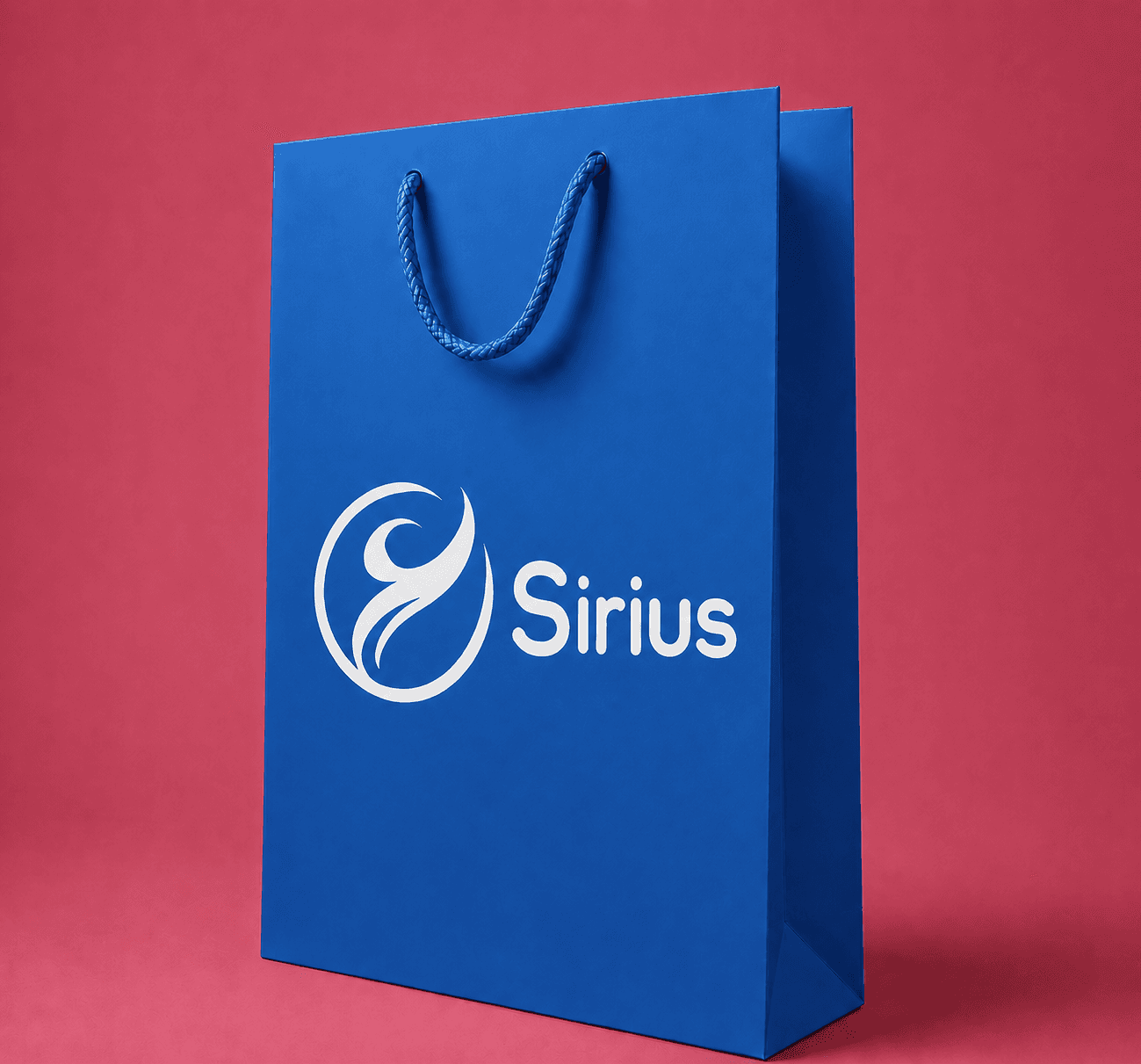 Sirius Ambalaj Mavi Beyaz Logolu Fuar Çantası