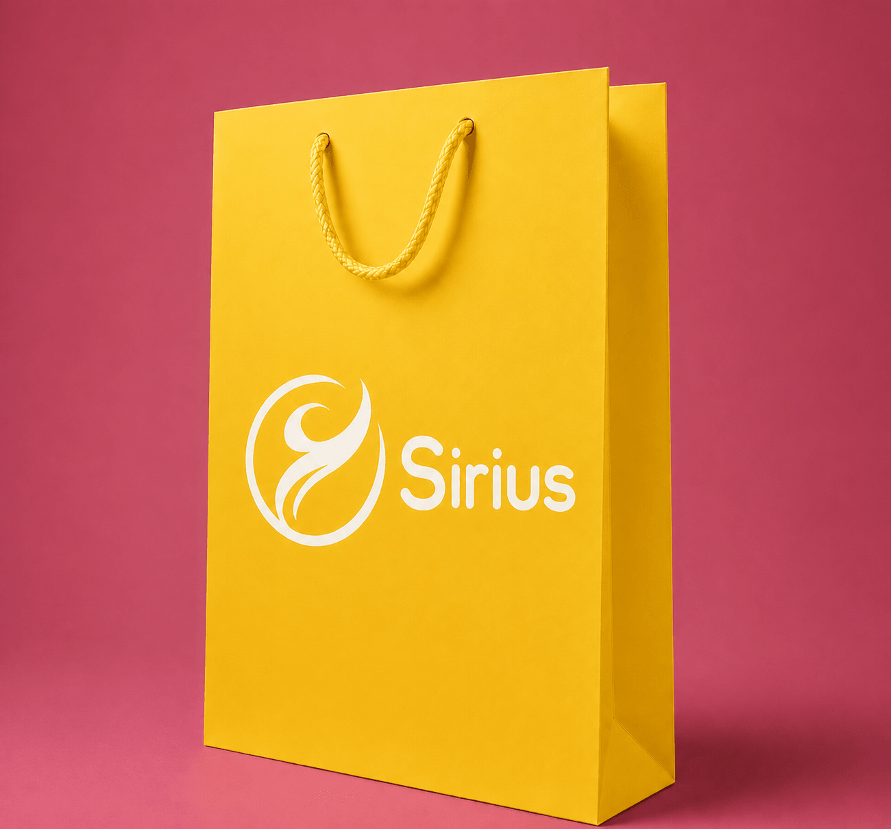 Sirius Ambalaj Sarı Beyaz Logolu Fuar Çantası